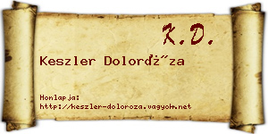 Keszler Doloróza névjegykártya